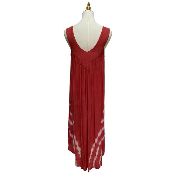 Boho Rust Gauze Embroidered Tie Dye House Dress Women’s size M - Picture 4 of 5
